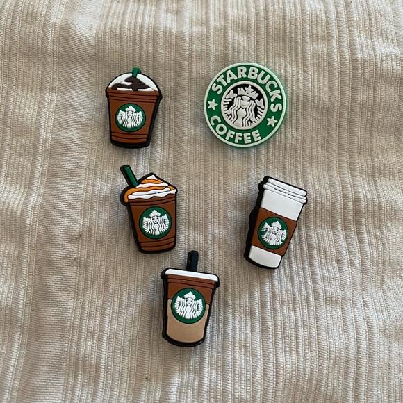 Starbucks Accessories - Starbucks set of 5 Shoe or bracelet charms NEW